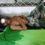 Worker injured in the fire in the Golden Iron Shipbreaking yard on 28 May 2019. 