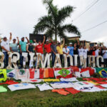 Бразильские профсоюзы отмечают месяц со дня прорыва дамбы в Брумадинью.