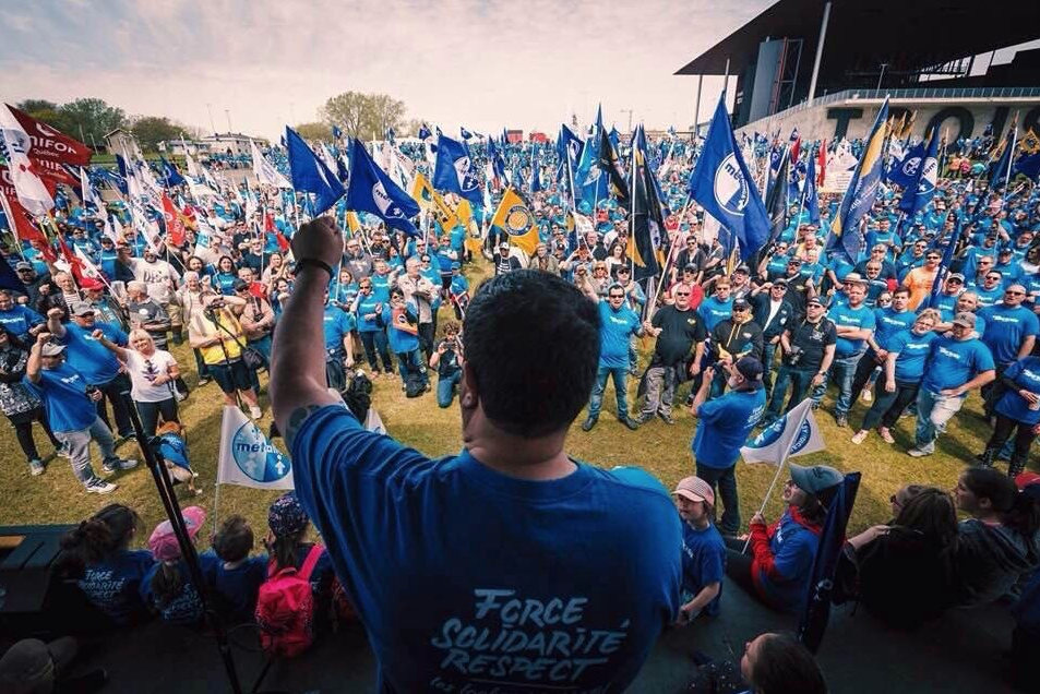 Photo from a rally in support of the locked out workers, June 2019. Credit: USW