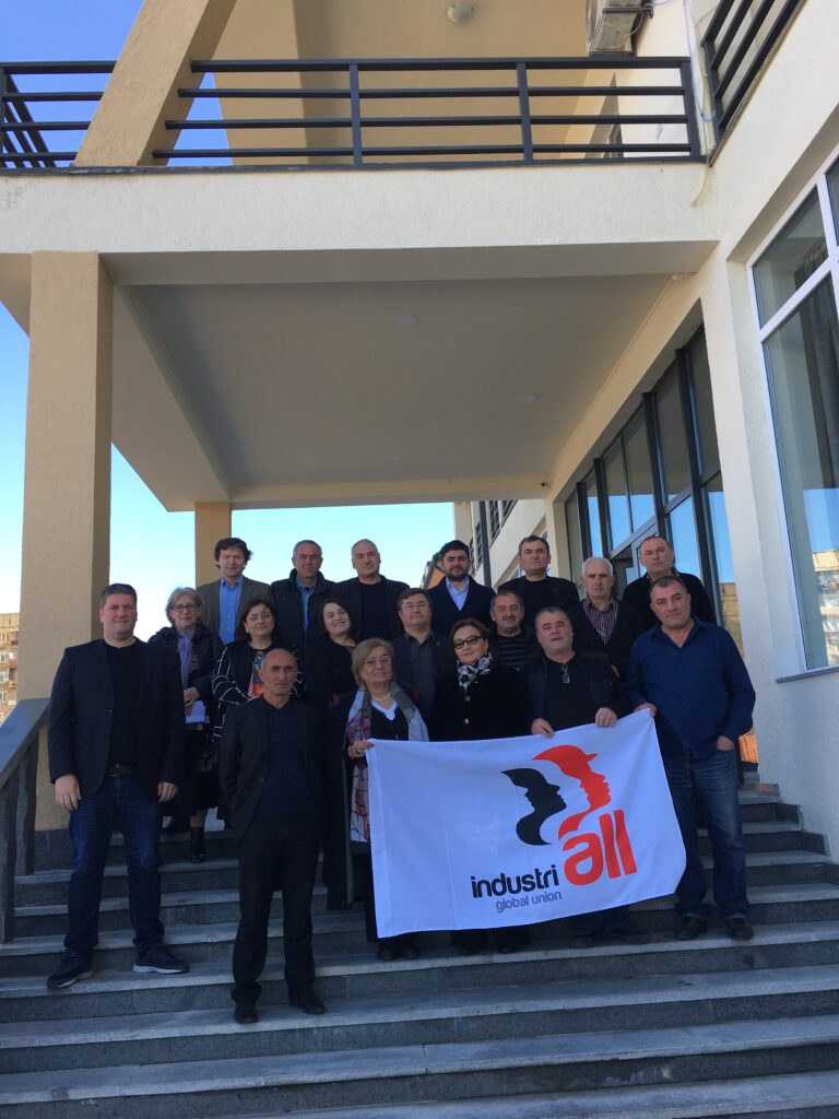 Activists of the Georgian Trade Union of Energy Workers