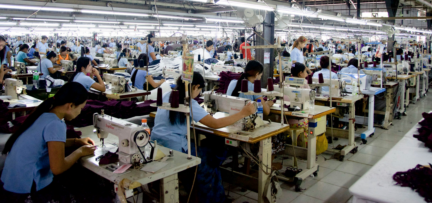 Workers at Yes garment factory Yangon, Myanmar, March 2018