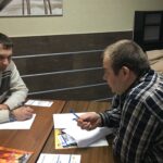 ITUWA president, Dmitry Trudovoj and chair of the primary organization of AFW at Volkswagen Group Rus Alexander Abrosimov are discussing a joint action plan