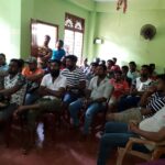 A union meeting of ATG workers.