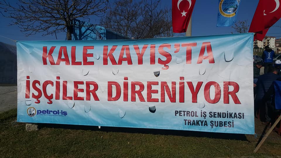 Workers at Kale Conveyor in Turkey stopped production on 6 March 2019 demanding better working conditions, union recognition and the reinstatement of two dismissed union activists.