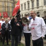 Le Secrétaire général d'Unite, Len McCluskey, s'adresse aux travailleurs 