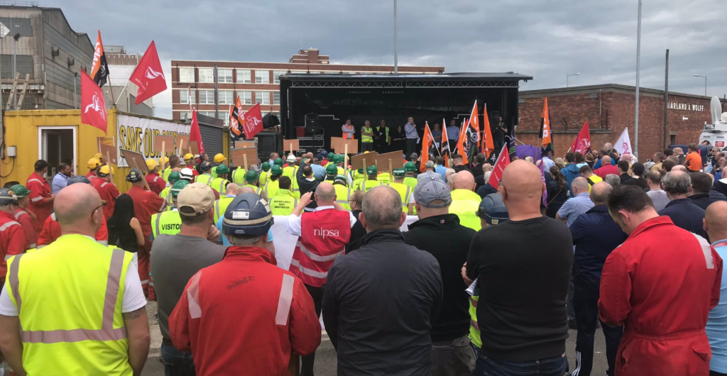 Workers at Harland & Wolff (Photo credit: GMB Union)