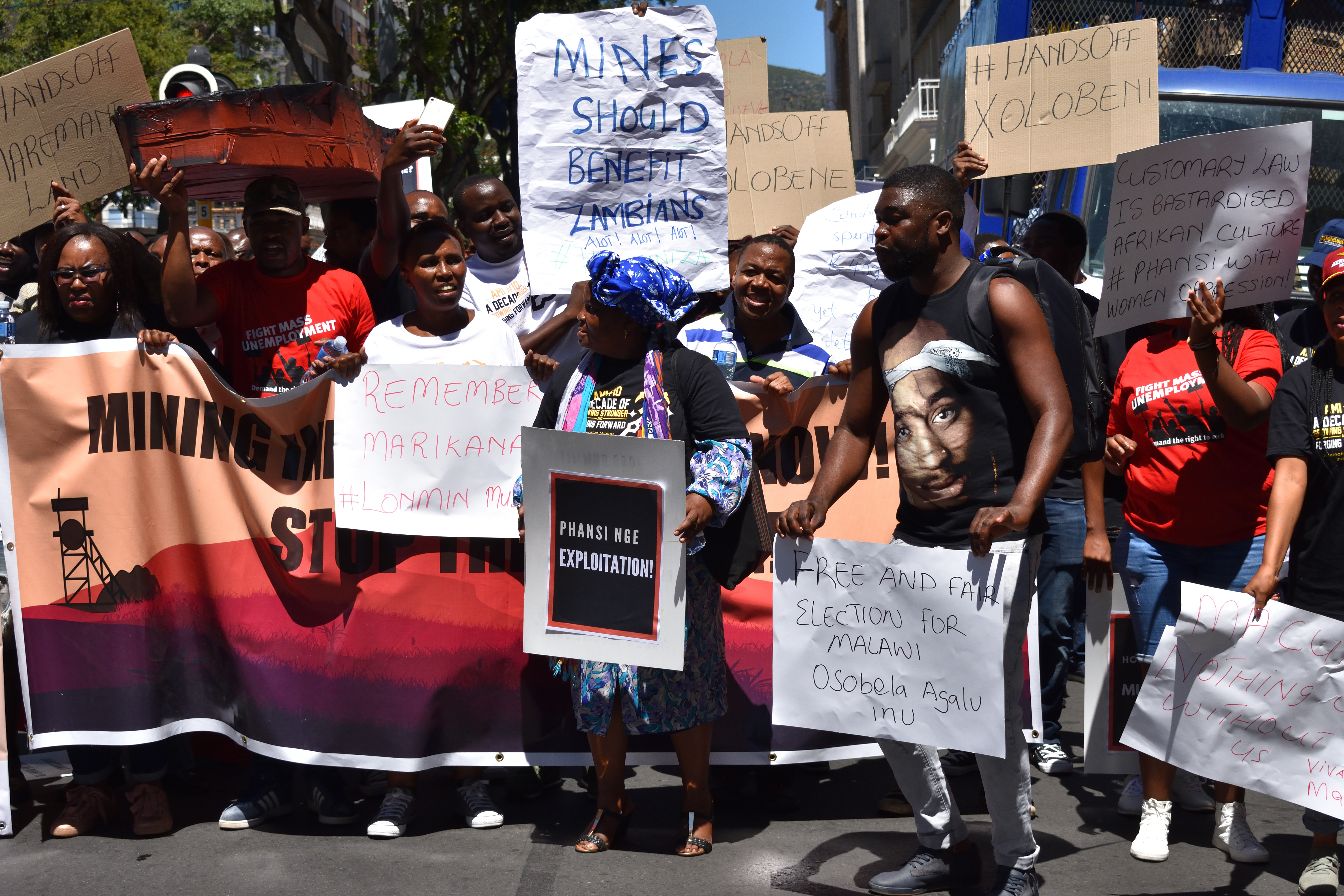Alternative Mining Indaba march in Cape Town
