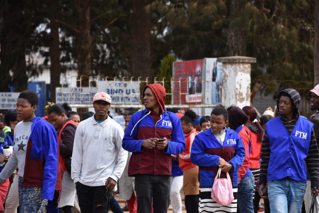 FTM factories, Nhlangano, in 2017, during an ATUSWA recruitment and organizing rally