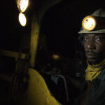 Workers in the Anglo Ashanti gold mine at a depth of about 330m in Obuasi, Ghana, Photo: © Jonathan Ernst/World Bank