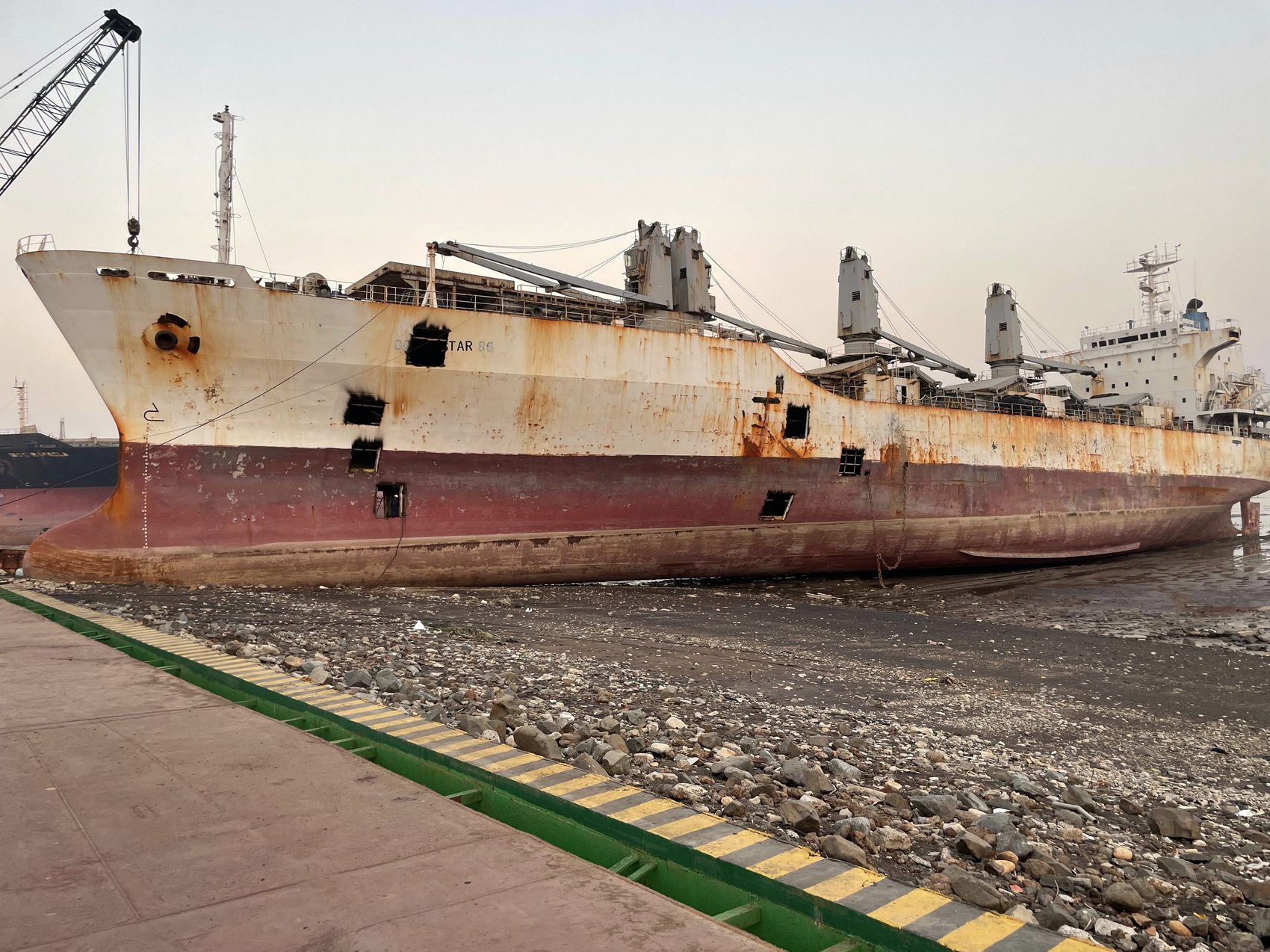 Alang shipbreaking yard, India