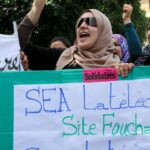 Demonstration at French embassy in Tunis