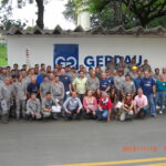 Rencontre du Conseil mondial des travailleurs de Gerdau avec des salariés de Sorocaba aux portes de l’usine