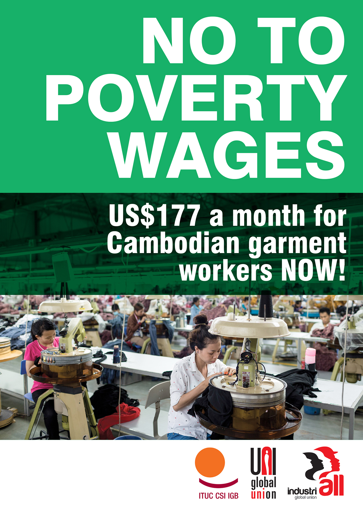 НЕТ НИЩЕНСКОЙ ЗАРПЛАТЕ Рабочим швейной промышленности Камбоджи – 177 долларов США в месяц!