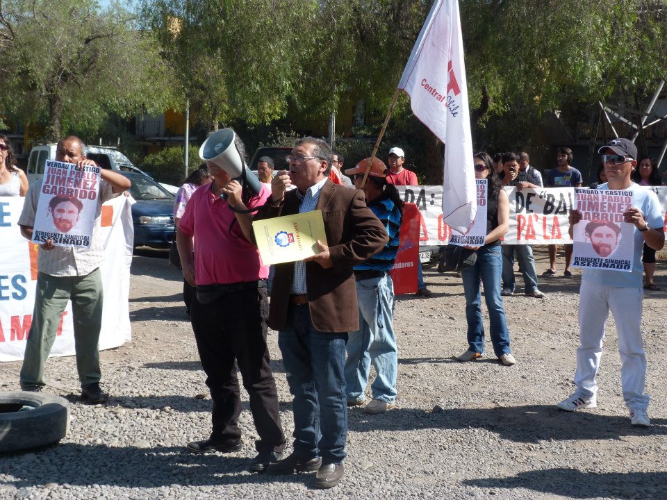 Constramet присоединяется к протестам в связи с убийством чилийского профсоюзного лидера Хуана Пабло