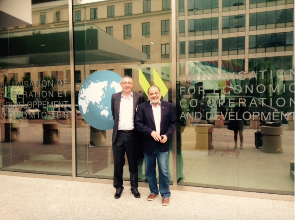 IndustriALL assistant general secretary Fernando Lopes and Rob Johnston, industrial director at Community the union UK.