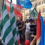 Акция протеста в Риме, фото Uiltec-Uil