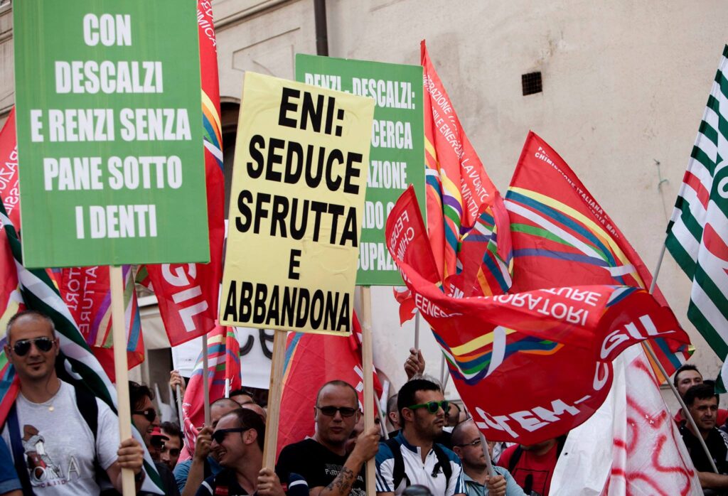 Protest action in Rome, Photo by Filctem-Cgil