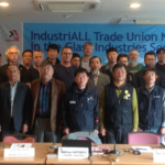 Les participant(e)s à la réunion de réseau du verre. 