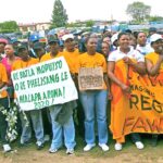 Protesta sobre el salario digno en Lesotho