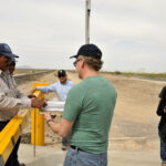 Feb 15, 2013. Doug Olthuis, USW representative, at mine entrance is told no Excellon Resources representative is available to meet with trade union delegation investigating rights violations.