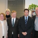 Gwenne Farrell, Vice-President COPE 378, Irene Lanzinger, Secretary-Treasurer BC Federation of Labour, Stephen Hunt, Director United Steelworkers District 3, Angel Villalobos, Consul General of Mexico in Vancouver, Barry O'Neill, President CUPE BC