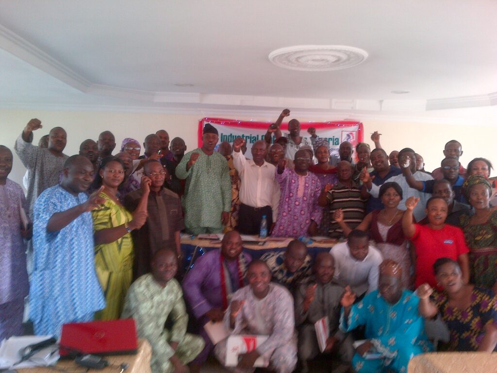 Leaders of IndustriALL affiliates in Nigeria