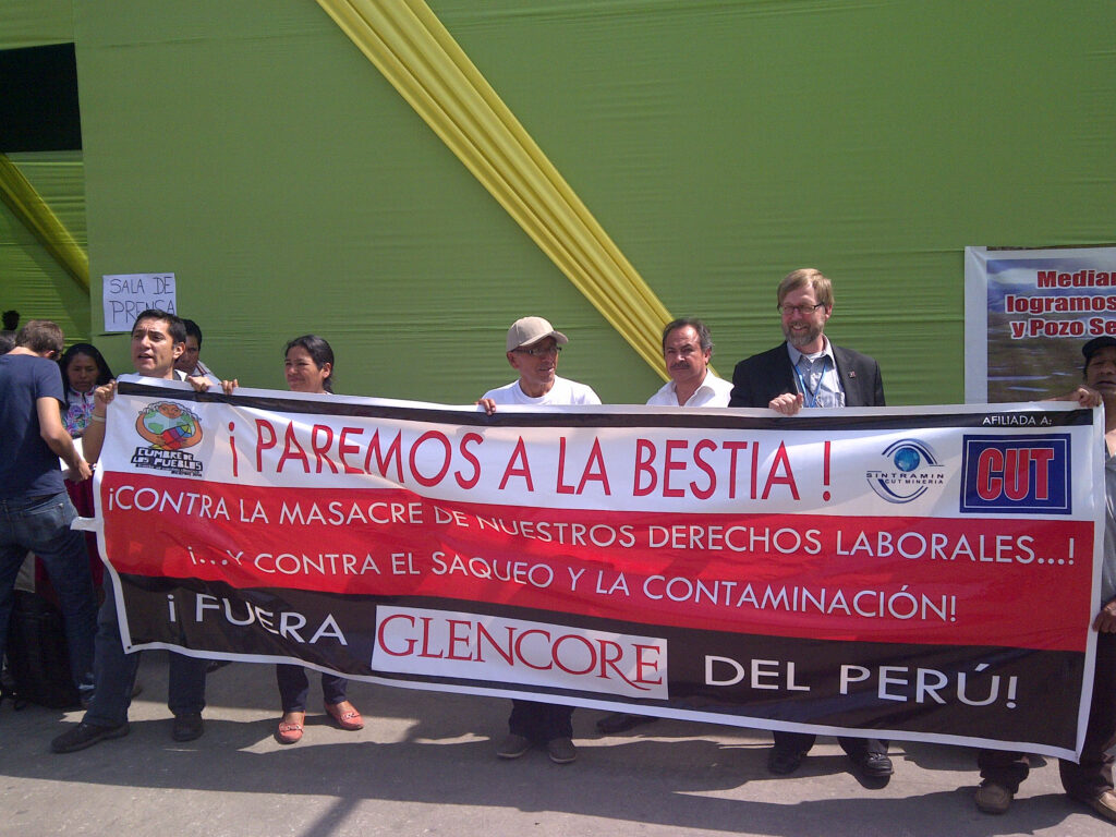 Manifestation at COP 20 in Peru, 2014.