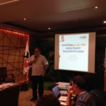 IndstriALL's assistant general secretary, Fernando Lopes, addresses participants at the union meeting.