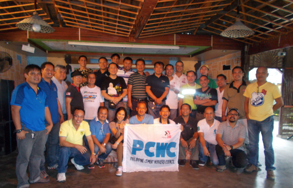 Participants at the Philippine Cement Workers Council, PCWC. 