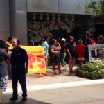 Protest at Apple store in Los Angeles