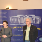 Премьер-министр Польши Ева Копач и Президент профсоюза “Солидарность” в Силезии Доминик Колож.