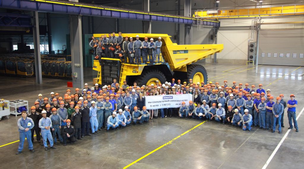 Komatsu workers in Yaroslavl, Russi
