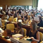 Представители Группы трудящихся выражают протест против Свазиленда на Международной конференции труда в Женеве 