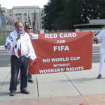 Fernando Lopes, Assistant General Secretary of IndustriALL Global Union spaking at the event