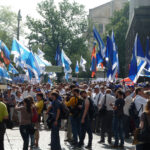 Piquete de los sindicatos de Ucrania frente al Gabinete de Ministros de Ucrania, 27 de mayo de 2015