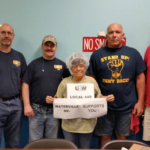 Fellow USW members show their support for workers in Commerce. 