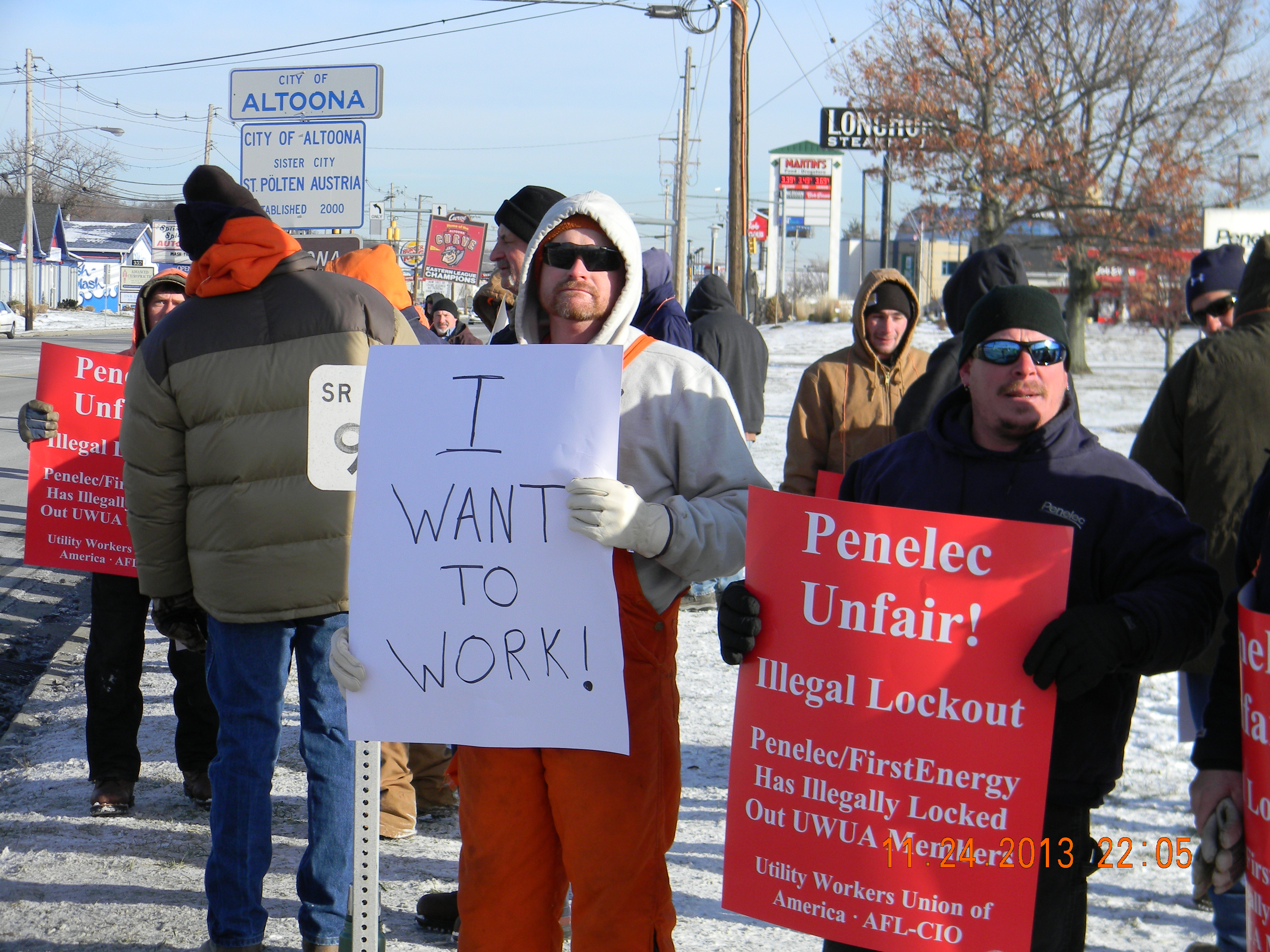 Rassemblement de membres de l’UWUA à Altoona, Pennsylvanie