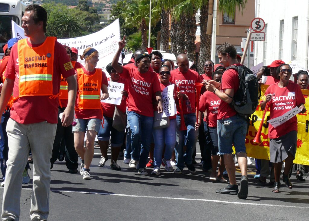 SACTWU campaigning for a living wage