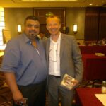 Mohammed Adwan, head of the Palestinian Petrochemical workers' union with Jyrki Raina