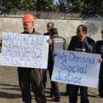 Georgian unions rally for decent work on the WDDW