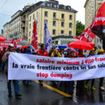 Swiss union, UNIA, campaigning for a national minimum wage. UNIA