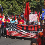 Mauritian unions rally to demand a national minimum wage for WDDW. CMCTEU