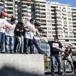 Профсоюзные активисты в Женеве инсценируют вовлечение временных работников в профсоюзы