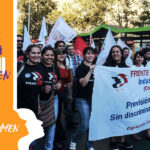 Активистки чилийских профсоюзов  IndustriALL во время мобилизации, фото из архива 