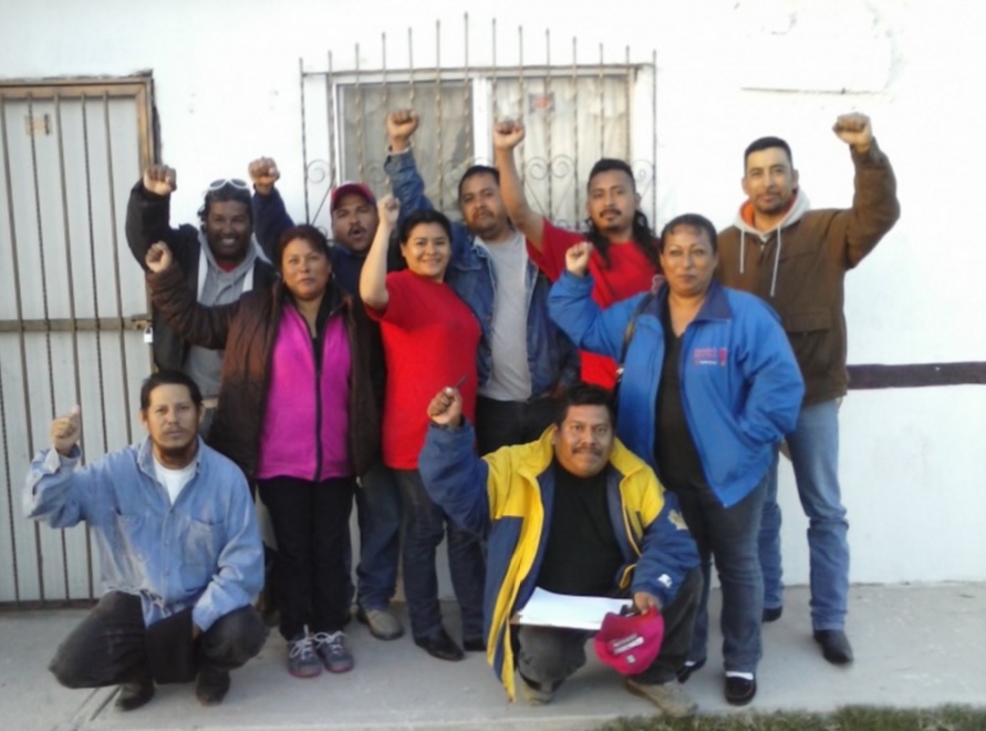 Photo d’archive de la campagne internationale pour les droits syndicaux au Mexique