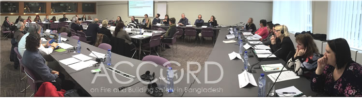 Réunion sur le Plan d'action pour L'Accord sur la sécurité incendie et la sécurité des bâtiments au Bangladesh